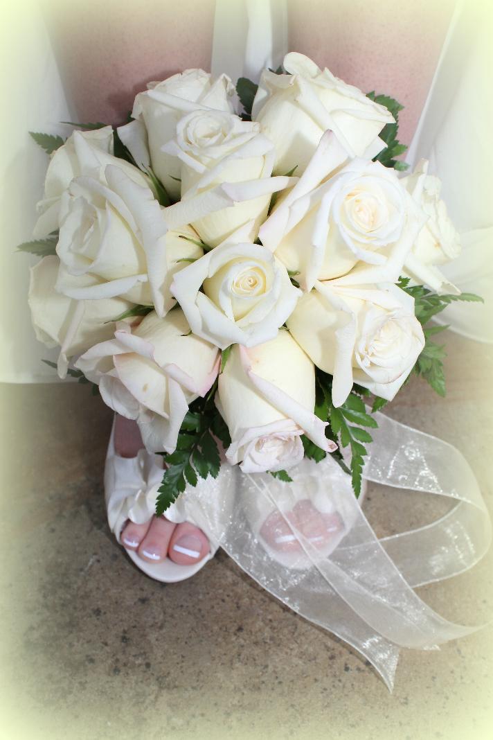 silk white bouquets
