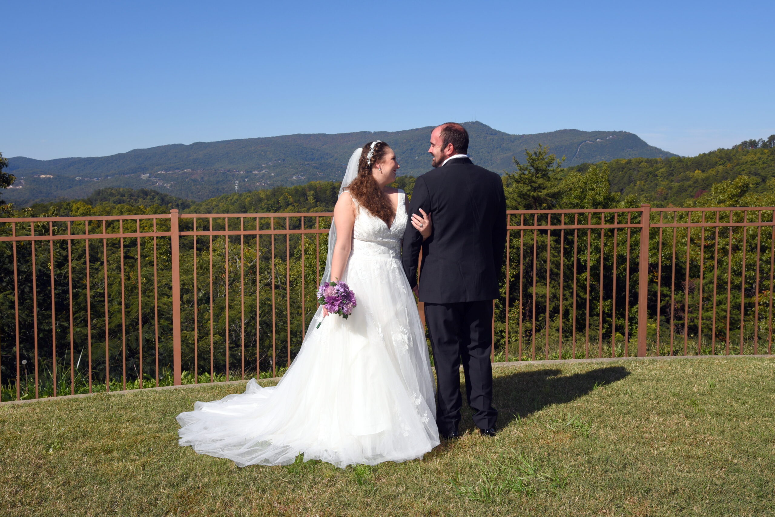 wedding venue with mountain views